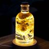 Chrysanthemum Night Light, Real Flower Crystal , Flower Epoxy Resin Nightlight, Epoxy Wood Rustic Table Lamp,  Gifts for her