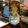 Epoxy Resin Night Light, Unique color changing resin wood lamp, Wooden Night Lights, Epoxy Resin Wood Rustic Table Lamp, Rustic home decor