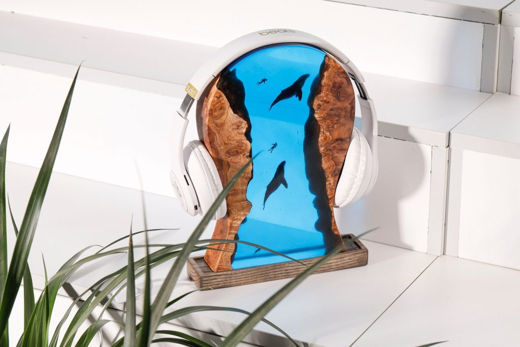 Headphone Stand, Night light, Epoxy Lamp, Resin Lamp, Resin Night Light, Epoxy Resin Lamp, Table Lamp, Custom Night Light