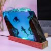 Octopus and Shark Night Lights, Shark Epoxy lamp, Epoxy Resin Table Lamp, Home Decor, Father's day card from daughter