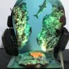 Resin Epoxy- Headphone Stand LED RGB-Night light, Epoxy Lamp-Gift for Gamer-Epoxy Resin Wood Rustic Table Lamp