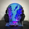 Resin Epoxy- Headphone Stand LED RGB-Night light, Epoxy Lamp-Gift for Gamer-Epoxy Resin Wood Rustic Table Lamp