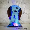 Resin Epoxy- Headphone Stand LED RGB-Night light, Epoxy Lamp-Gift for Gamer-Epoxy Resin Wood Rustic Table Lamp