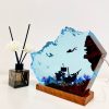 Resin Night Lights,  Little Mermaid & Human Epoxy Resin Wood Night light, Large Epoxy Resin Wood lamp, Free Diving, Unique Gift, Home decor