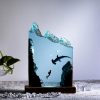 Hammerhead shark and diver Night Light, Epoxy and Wooden Night Lights, Epoxy Resin Wood Rustic, Home decor unique gift, Unique Gift