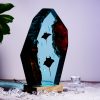 Manta Rays and Jellyfish Night Light Lamp, Diver lamps decoration, Wooden Night Lights for decoration,  gift for her