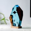 Manta Rays and Divers Night Light Lamp, Diver lamps decoration, Ocean lamp, Wooden Night Lights for decoration, Woman day's gift for her