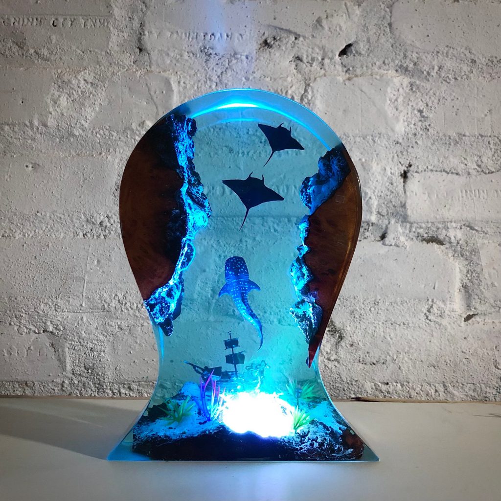 Headphone Stand,Night light,Epoxy Lamp,Resin lamp,Resin Night light,Epoxy Resin Lamp,Table Lamp,Gift for Gamer,Custom Night Light