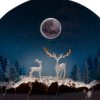 Deers and Snow Forest Epoxy Resin Lamp